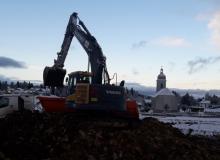 Début des travaux de terrassement de la voirie 