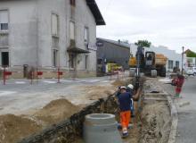 Pose réseau eaux usées et eau potable 