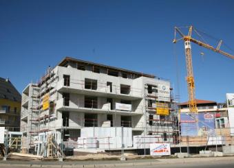 Vue du bâtiment en cours de construction 