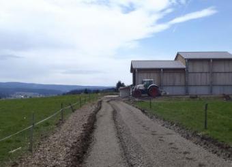 Création chemins de dessertes d'exploitation agricole 