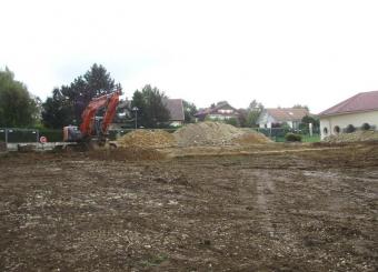 Terrassement en pleine masse pour création plate forme 