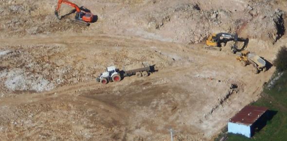 Terrassement en pleine masse pour bâtiments agricoles 