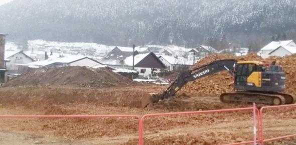 début des travaux de terrassement 