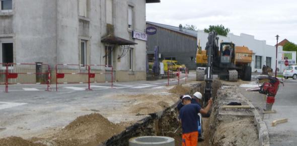 Pose réseau eaux usées et eau potable 