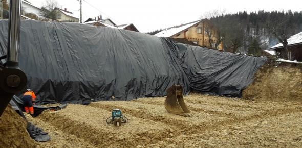 Travaux de terrassement pour ensemble de garages 